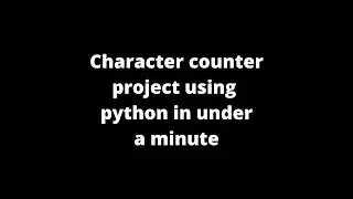 Character Counter Project #shorts