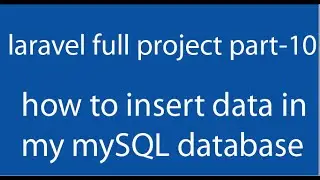 how to insert data in laravel 6 0