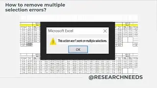 How to remove multiple selection errors?