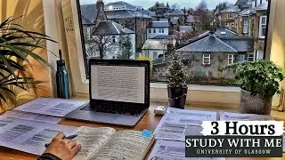 3 HOUR STUDY WITH ME | Background noise, 10-min break, No Music, Study with Merve