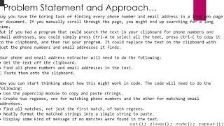 Regular Expression - V | Python | Project | Phone Number and Email Address extractor in RE...