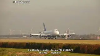 Air Atlanta Icelandic Boeing 747-200 Landing 18R | AMS