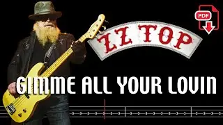 ZZ Top - Gimme All Your Lovin' (🔴Bass Tabs | Notation) 