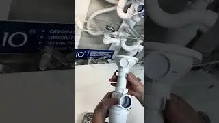 Installation of bottle trap A-4027 without overflow on a kitchen sink.