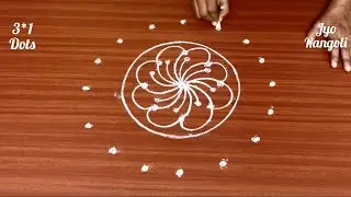 Diwali Diya Big Rangoli🪔3*1 dots Karthika Masam Rangoli 🪔Latest Rangoli🪔Festive Rangoli🪔Jyo Rangoli🪔