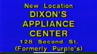 1990 Dixon's TV & Appliance Commercial - Henderson Ky