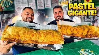 PASTEL X-TUDO GIGANTE NA FEIRA  | COM @Perambulandoemsp