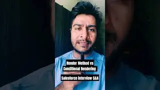 Render method vs conditional rendering in lwc || Salesforce interview preparation 