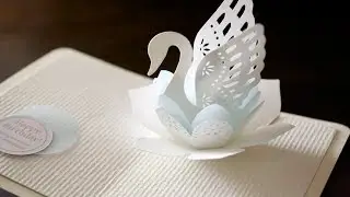 pop-up card【Swanflower】(white)