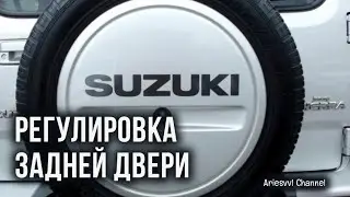 21. Adjusting the rear door of Suzuki Jimny.
