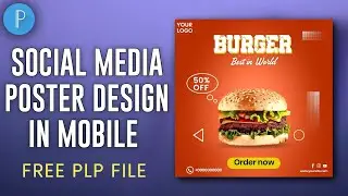 Social Media Poster Design In Mobile | Mobile Graphics Design Bangla Tutorial