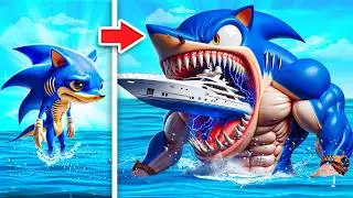 Weakest To STRONGEST MEGALODON SONIC In GTA 5!