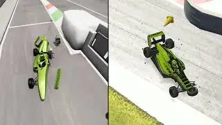 Formula 4 Crash Test (BeamNG.Drive VS iRacing New Damage Model)
