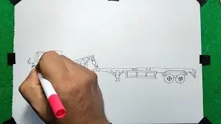 Menggambar truk derek truk tangki FULL | Mobil truk gancet | Mobil truk eksiden | Mobil truk laka