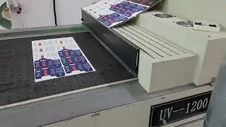 Работа станка - Нанесение лака