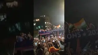 Team India in marine drive #teamindia #rohitsharma #vitatkohli #champion