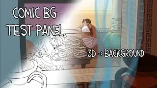 3D to Comic Background Speedpaint | Test for New Webtoon/Webcomic