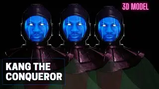 Loki's Kang the Conqueror Blender 3d Model WIP