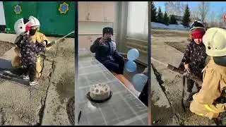 Пожарные из Усть-Каменогорска исполнили мечту пятилетнего мальчика