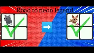 Trading Common To Neon legend DREAM PET ! (Adopt Me Trading Challenge)