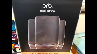 Orbi 960 Series Quad-Band 6E AXE11000 WiFi Mesh RBKE963B  10.8Gbps Router 4 Satellites Black Edition