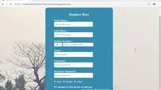 Complete Registration Form using HTML, CSS and JavaScript || Coursera Assessment || Amit SR Yadav