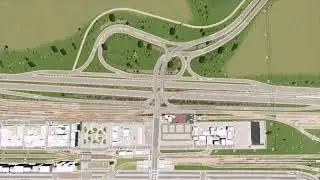 Cities Skylines 1/2DDI Interchange Timelapse (Diverging Diamond)