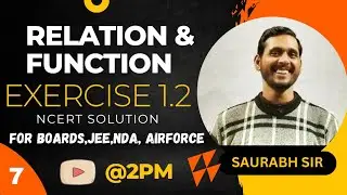 Relation & Function|EXERCISE 1.2|#class12 #ncert #ncertsolutions#upboard #boardexam|vtknowledgeworld