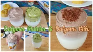 How to make Dalgona Matcha and Dalgona Milo (recipes in video)