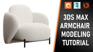 PILAR Armchair Modeling and Rendering 3ds Max 2023 | AeroMesh 3D