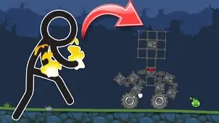 Alan Becker Stick Figures in Bad Piggies