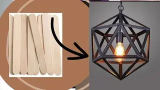 DIY Ice Cream Stick Lampshade |Popsicle Stick Light Tutorial |Best Out of Waste |Homemade Night Lamp