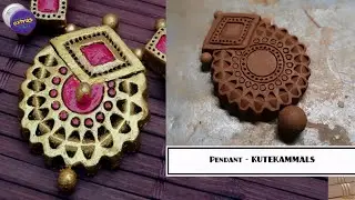 Easy Terracotta Pendant with less tools #KuteKammals #TerracottaTutorial