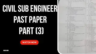 test of sub engineer ||sub engineer test part(3) || civil engineering||etea past paper|sub engineer