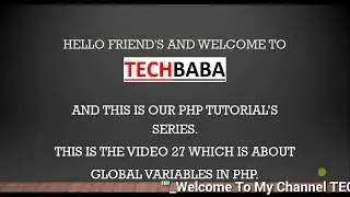Global Variables In PHP