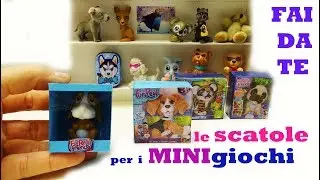 TUTORIAL:come fare diversi tipi di SCATOLE per giocatoli in miniatura per il negozio dei giochi