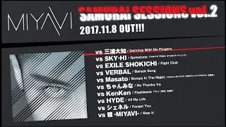 MIYAVI『SAMURAI SESSIONS vol.2』（11月8日発売）アルバム全曲試聴ダイジェスト映像