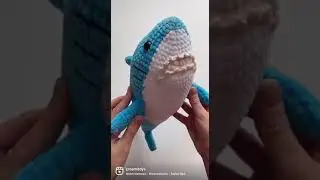 Crochet amigurumi plush shark pattern #amigurumi #crochet #crochetamigurumi #crocheting #crochettoys
