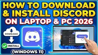 How To Download & Install Discord on Laptop & PC 2026 (Windows 11)
