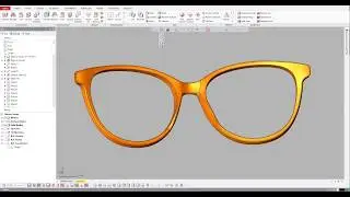 Glasses  frame reverse engineering from 3D scan data, example
