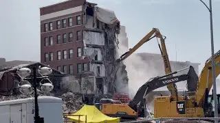Watch Now: Demolition of The Davenport continues Wednesday.
