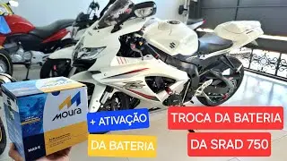 Ativação bateria Moura e instalação Srad 750