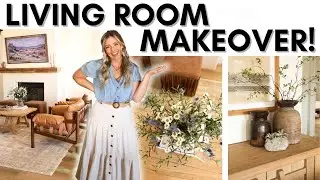 LIVING ROOM MAKEOVER || HOME DECORATING IDEAS || REFRESHING OUR SPACE || RUSTIC MODERN DECOOR