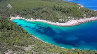 Zaliv Žitna, otok Korčula (Hrvaška iz zraka)