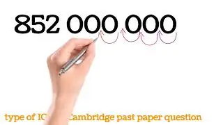 Convert millions into standard form | type of IGCSE Cambridge past paper question