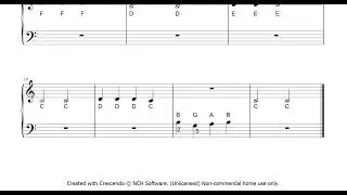 Bingo ( Studio-6) Easy Piano for Kids. pdf download link in description.