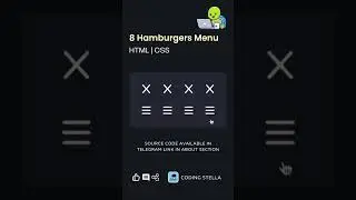 How to Create Different Types of hamburgers menu | HTML CSS 