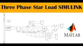 Three phase star connected load with generator in MATLAB Simulink| Three phase load MATLAB Simulink