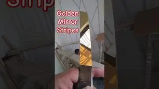 Golden Mirror Stripes Wall Design