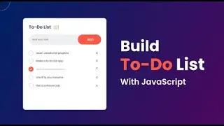 Create To-Do List App Using HTML CSS And JavaScript | Task App In JavaScript | 